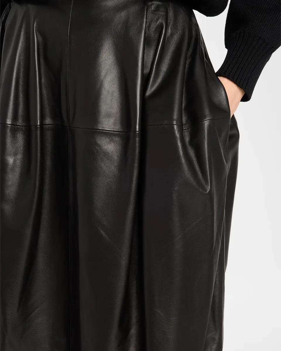 TOTEME Short Sculptural Leather Skirt | Thumbnail 5 TOTEME Short Sculptural Leather Skirt | Thumbnail 5