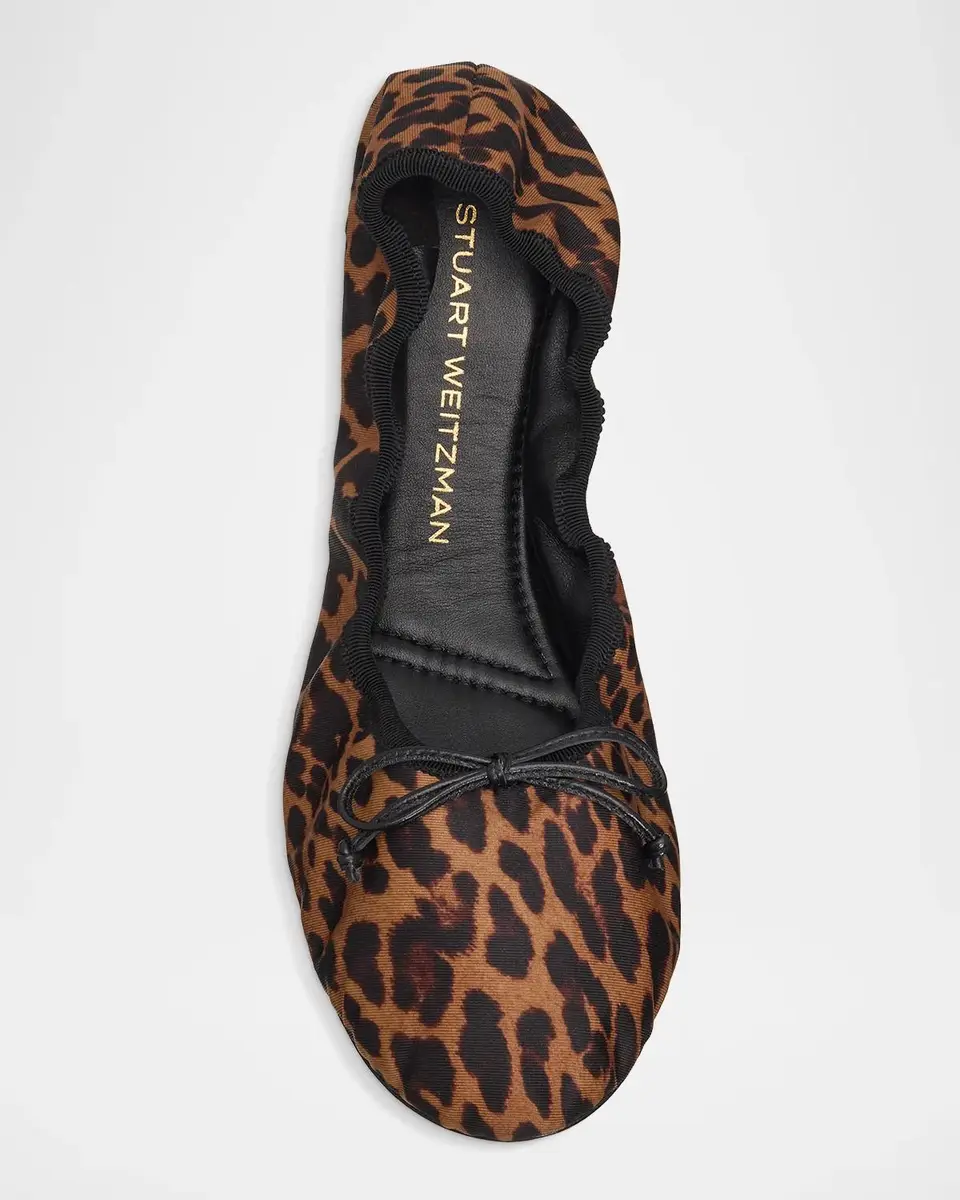 Stuart Weitzman Nia Leopard Grosgrain Ballerina Flats | Thumbnail 4 Stuart Weitzman Nia Leopard Grosgrain Ballerina Flats | Thumbnail 4