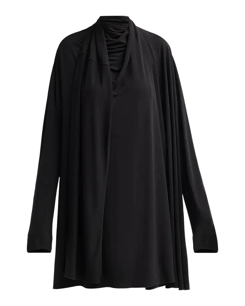 TOTEME Scarf-Trim Jersey Knee-Length Dress