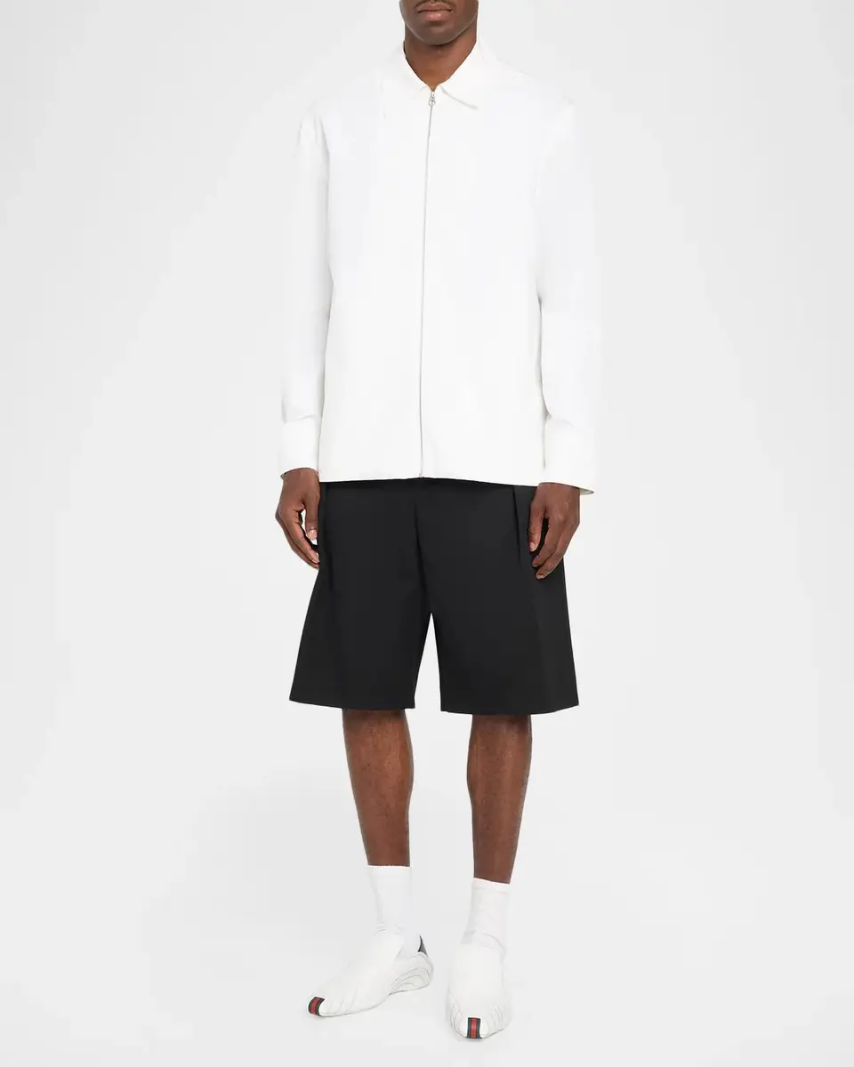 Gucci Men's Miami Leather Web Slip-On Sneakers | Thumbnail 3 Gucci Men's Miami Leather Web Slip-On Sneakers | Thumbnail 3