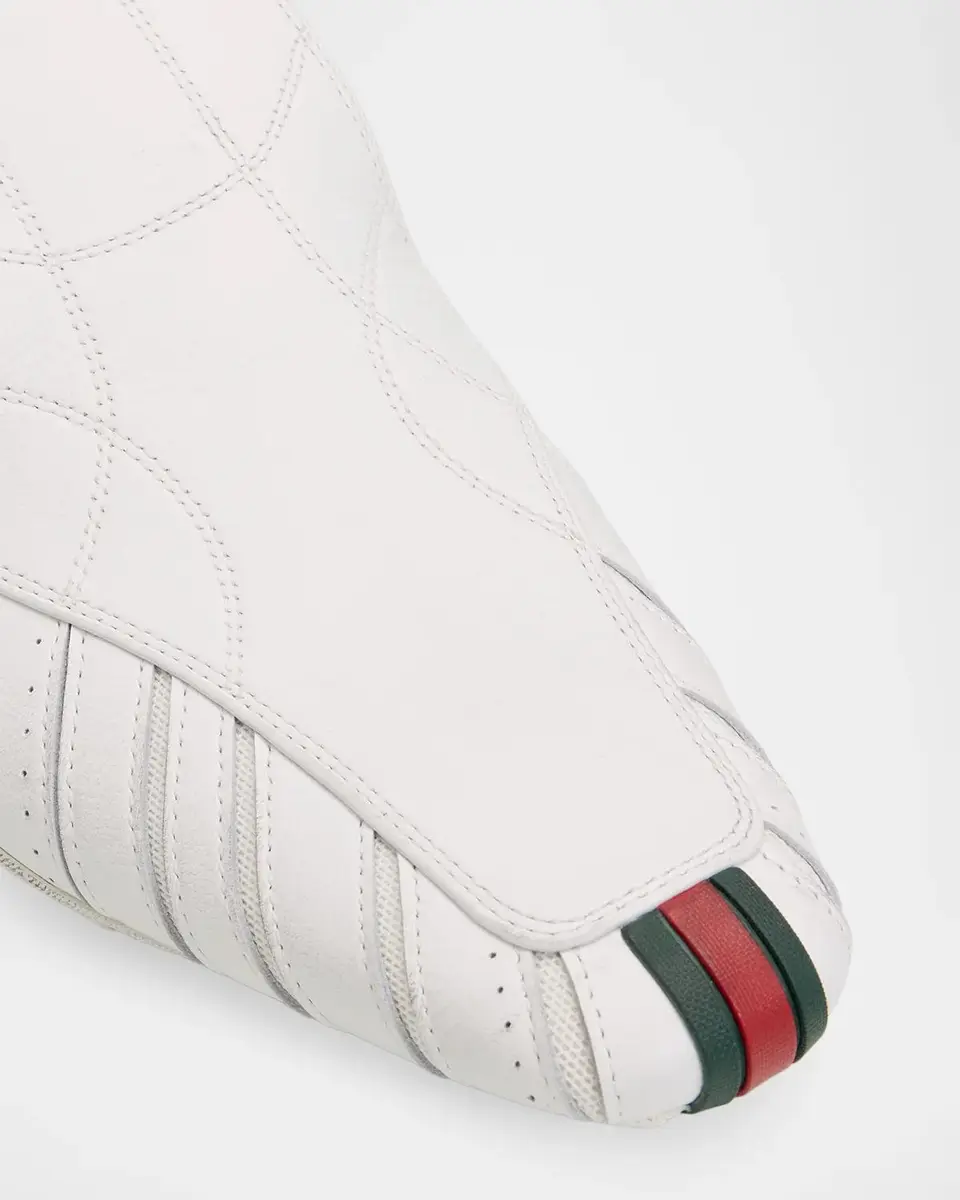 Gucci Men's Miami Leather Web Slip-On Sneakers | Thumbnail 6 Gucci Men's Miami Leather Web Slip-On Sneakers | Thumbnail 6