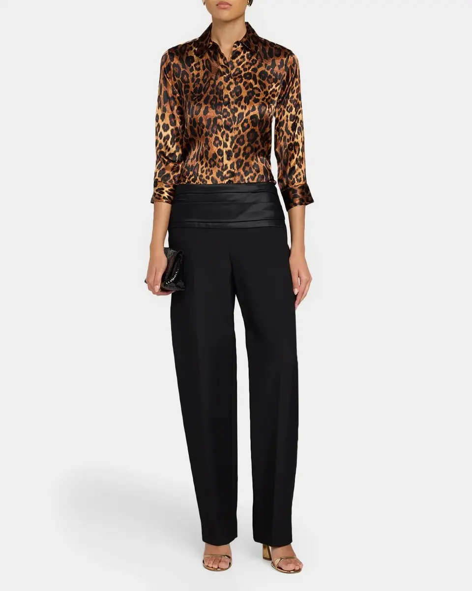 L'Agence Dani 3/4-Sleeve Leopard Blouse | Thumbnail 2 L'Agence Dani 3/4-Sleeve Leopard Blouse | Thumbnail 2