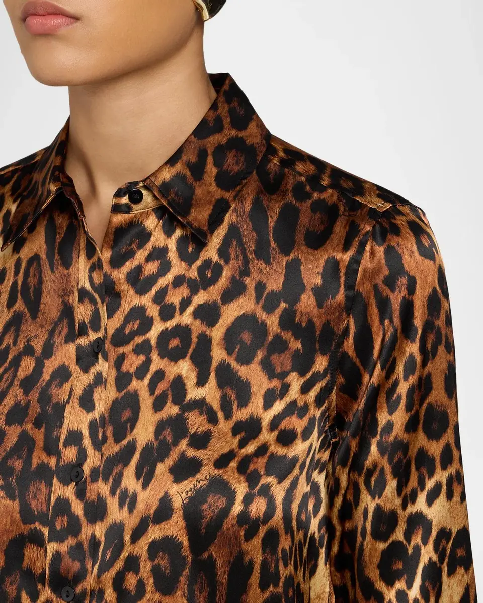 L'Agence Dani 3/4-Sleeve Leopard Blouse | Thumbnail 5 L'Agence Dani 3/4-Sleeve Leopard Blouse | Thumbnail 5