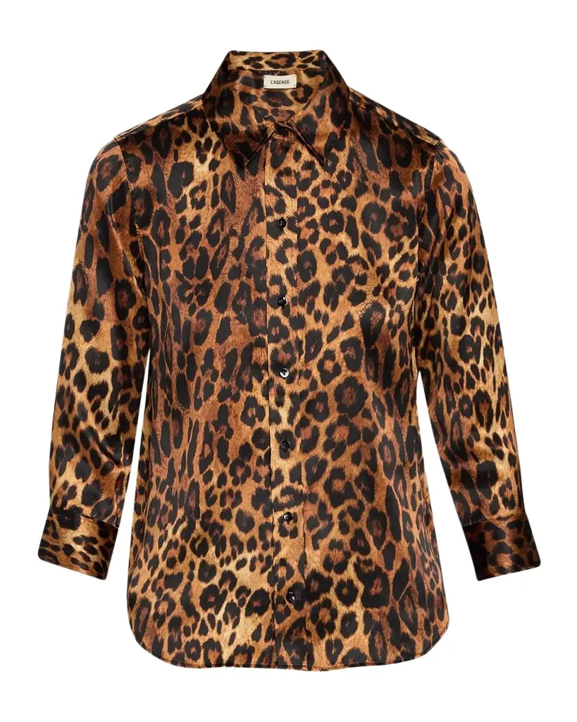 Dani 3/4-Sleeve Leopard Blouse Dani 3/4-Sleeve Leopard Blouse