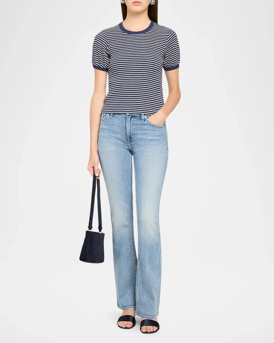 rag & bone The Essential Striped Pima Cotton T-Shirt | Thumbnail 2 rag & bone The Essential Striped Pima Cotton T-Shirt | Thumbnail 2