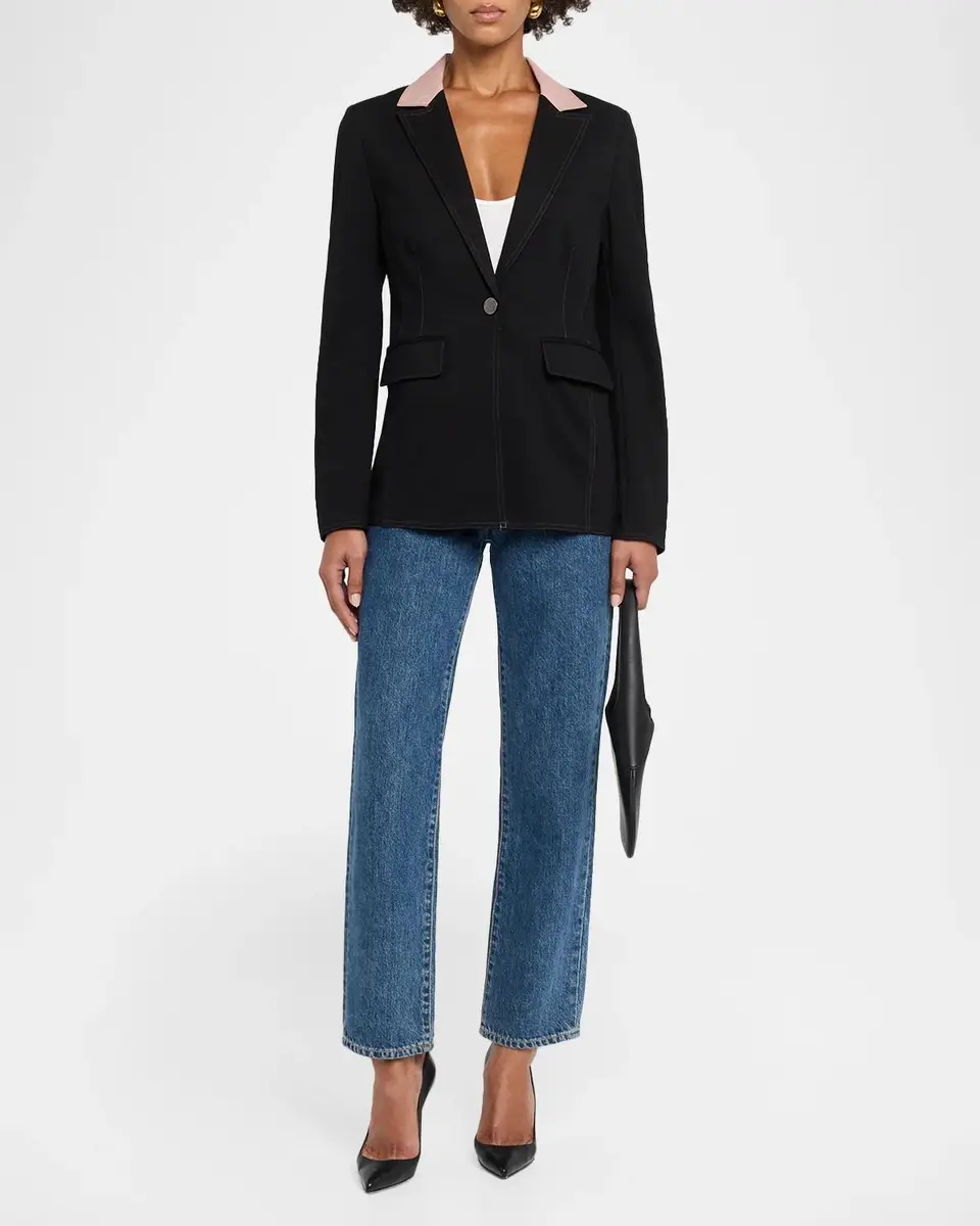Toula Single-Breasted Topstitch Blazer | Thumbnail 2 Toula Single-Breasted Topstitch Blazer | Thumbnail 2