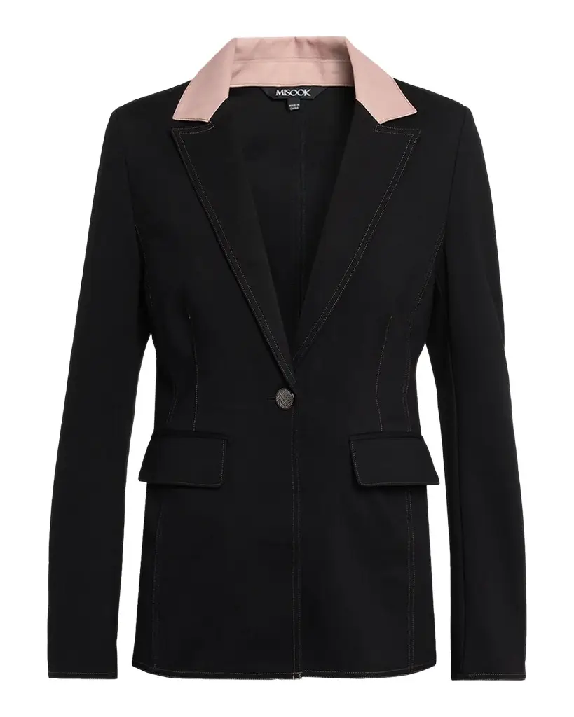 Toula Single-Breasted Topstitch Blazer