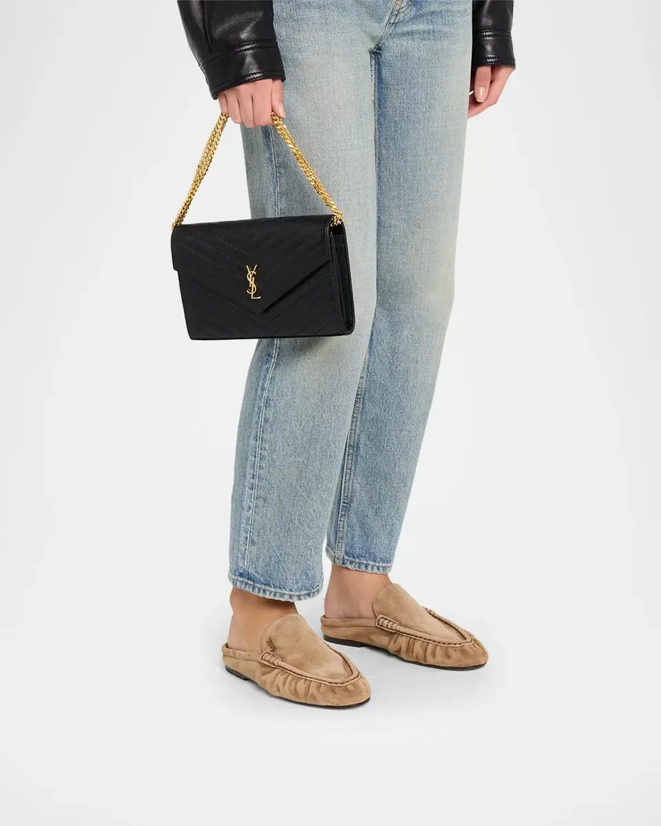 Saint Laurent Logo Quilted Leather Shoulder Bag | Thumbnail 2 Saint Laurent Logo Quilted Leather Shoulder Bag | Thumbnail 2