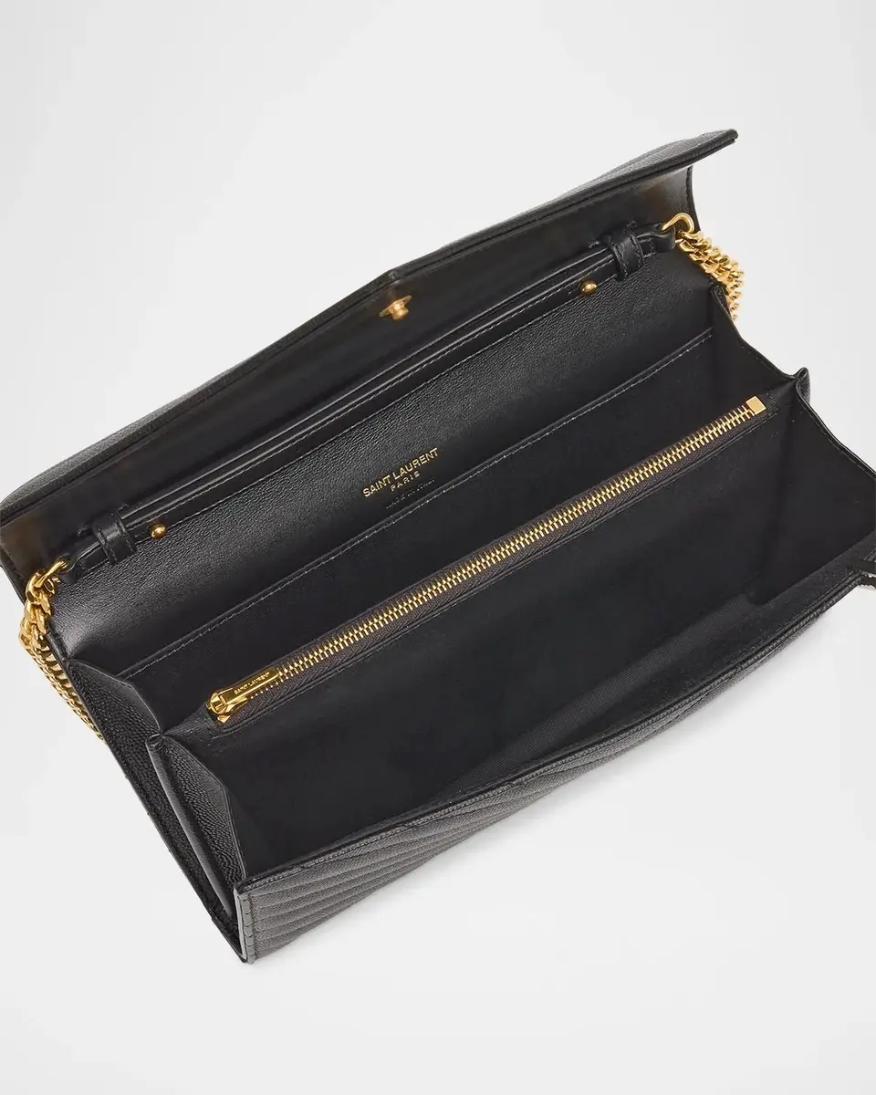 Saint Laurent Logo Quilted Leather Shoulder Bag | Thumbnail 4 Saint Laurent Logo Quilted Leather Shoulder Bag | Thumbnail 4