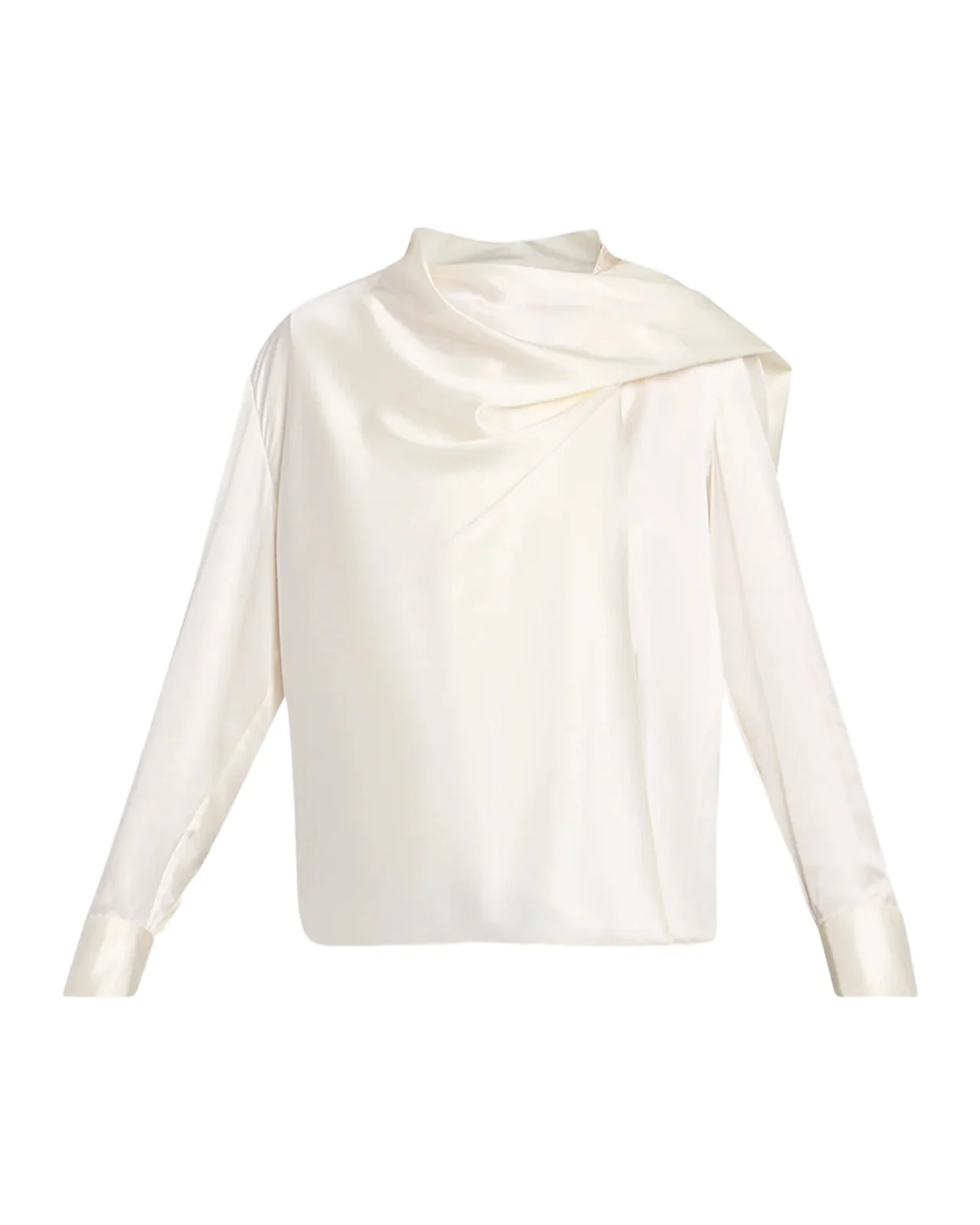 Nadine Draped Silk Scarf Top Nadine Draped Silk Scarf Top