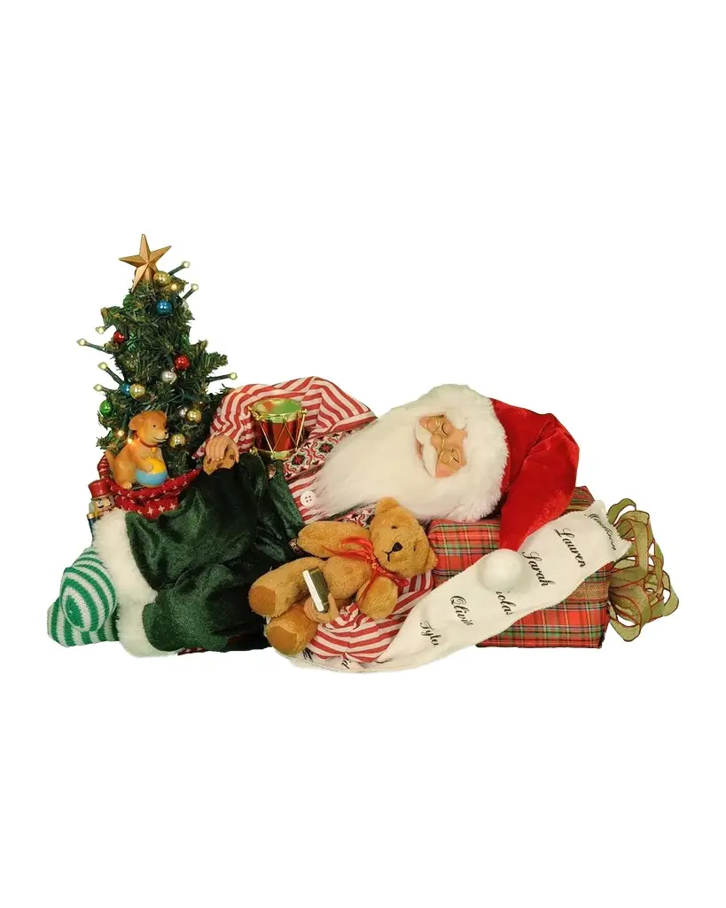 Santa Claus Faux-Fur Christmas Figurine Santa Claus Faux-Fur Christmas Figurine