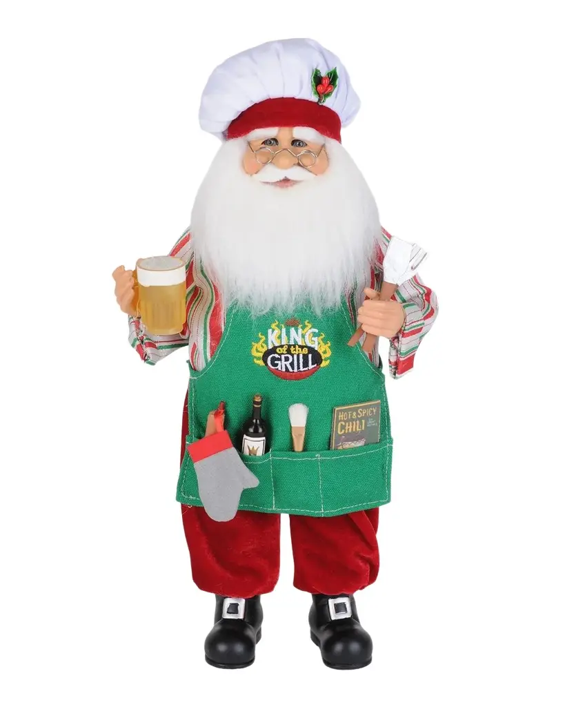 King of the Grill Santa Figurine King of the Grill Santa Figurine