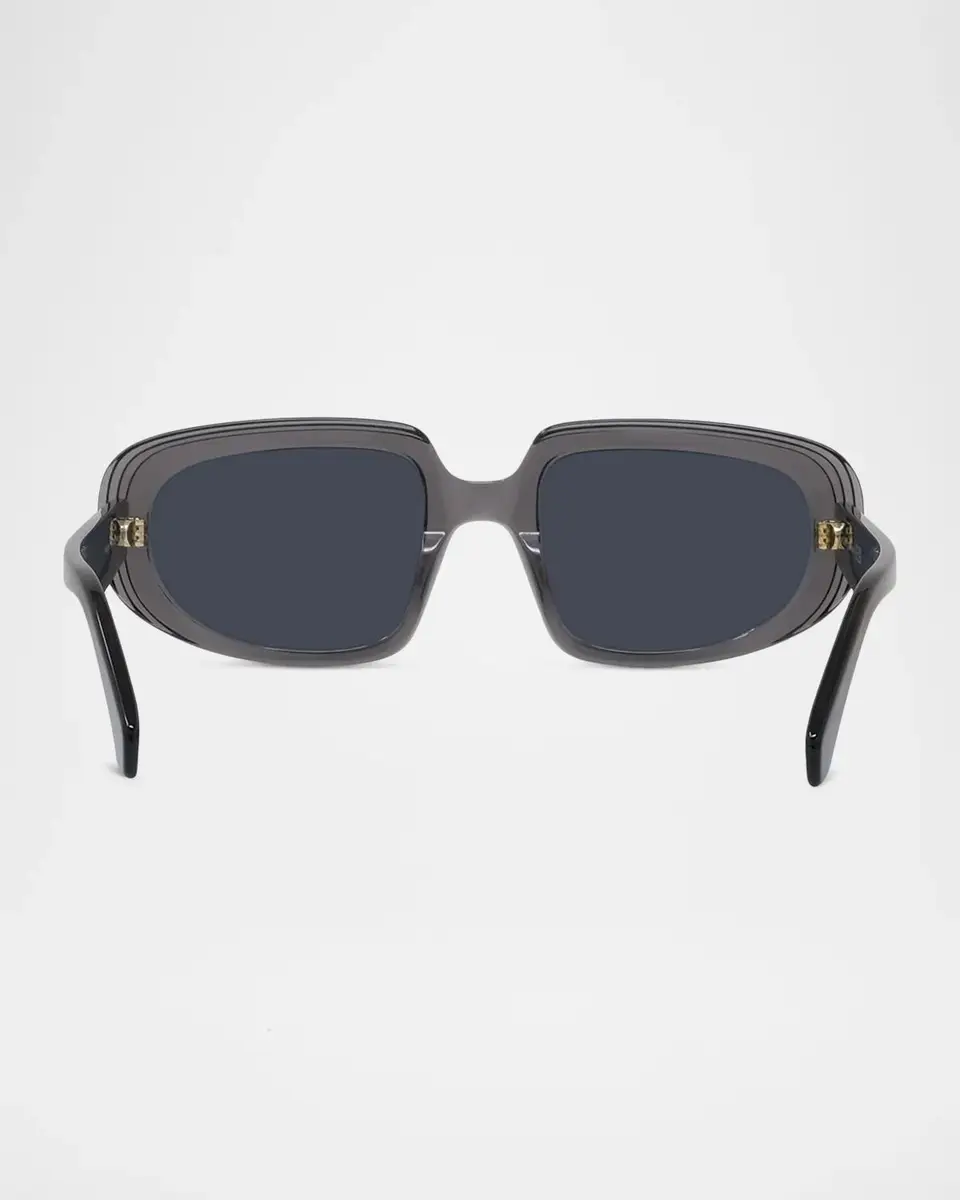 Loewe Men's Anagram-Temple Acetate Oval Sunglasses | Thumbnail 6