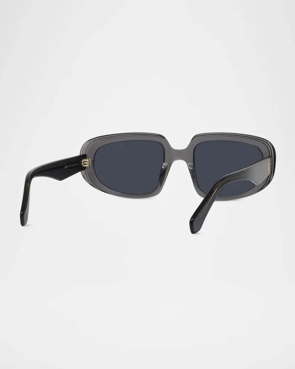 Loewe Men's Anagram-Temple Acetate Oval Sunglasses | Thumbnail 7