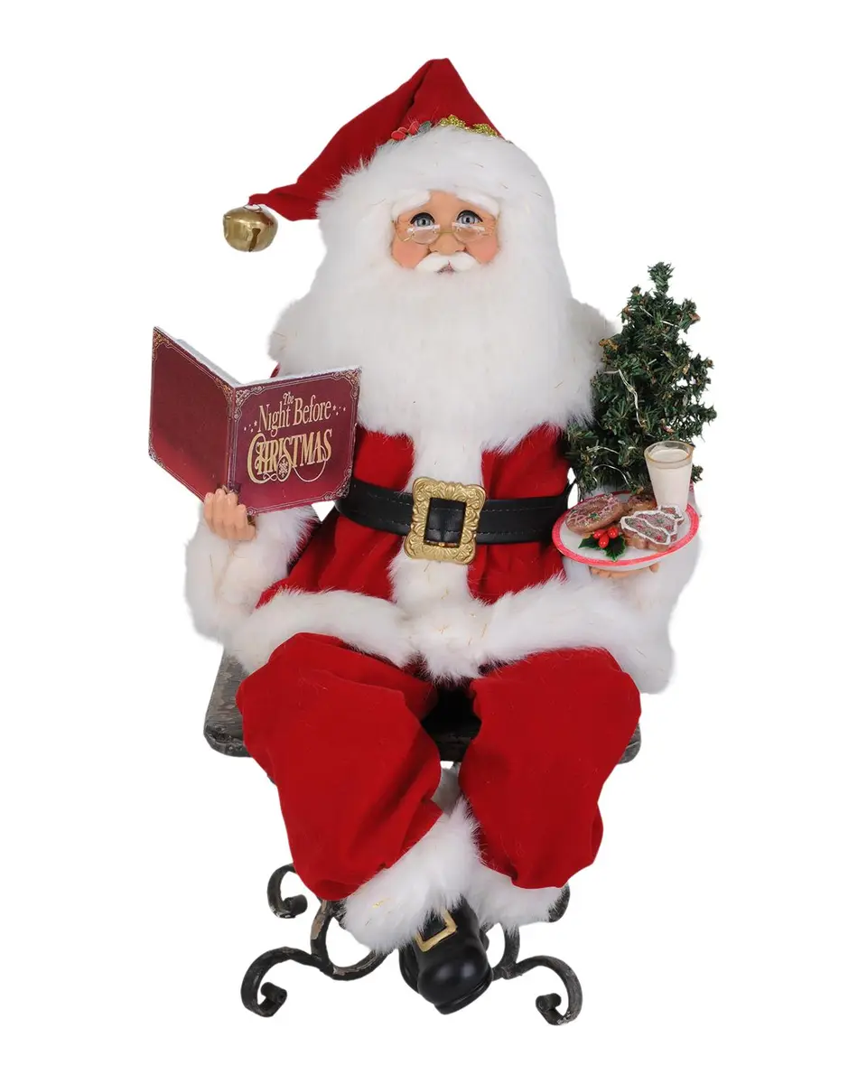 Karen Didion Lighted Santa, Reindeer & Tree Figurine | Thumbnail 3 Karen Didion Lighted Santa, Reindeer & Tree Figurine | Thumbnail 3