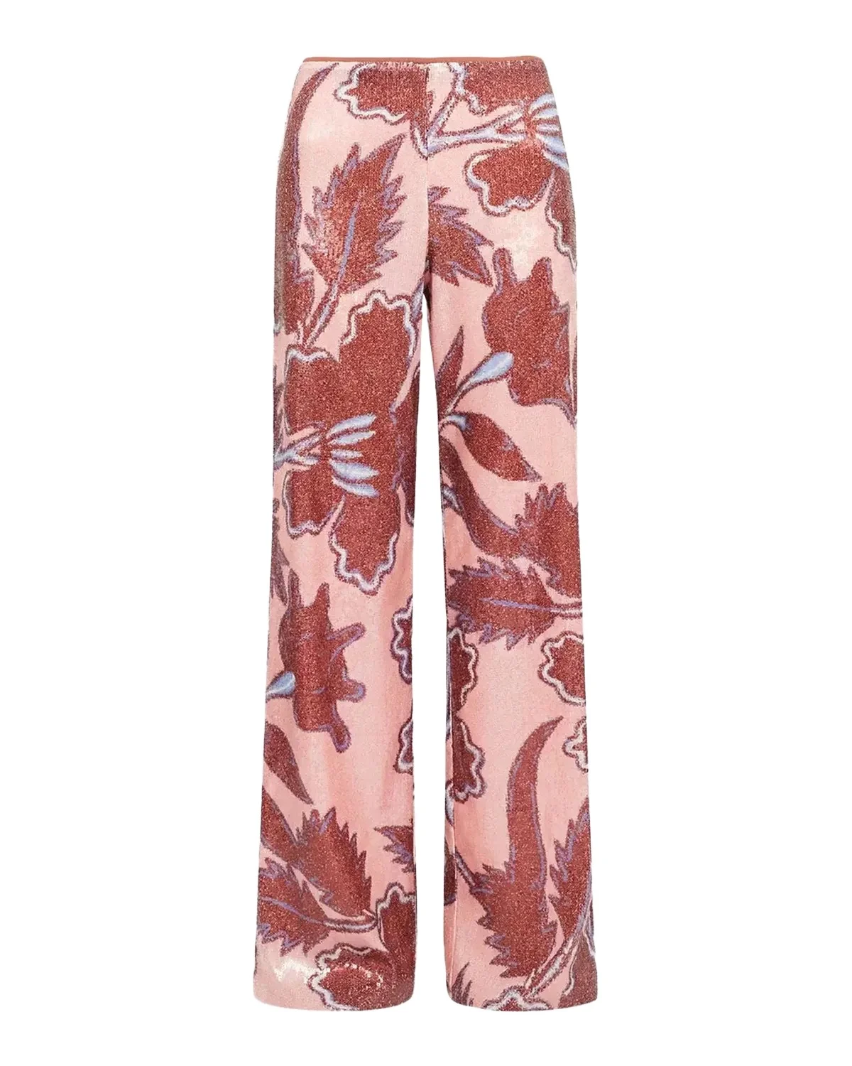 Diane von Furstenberg Felix Wide-Leg Sequin Floral Pants