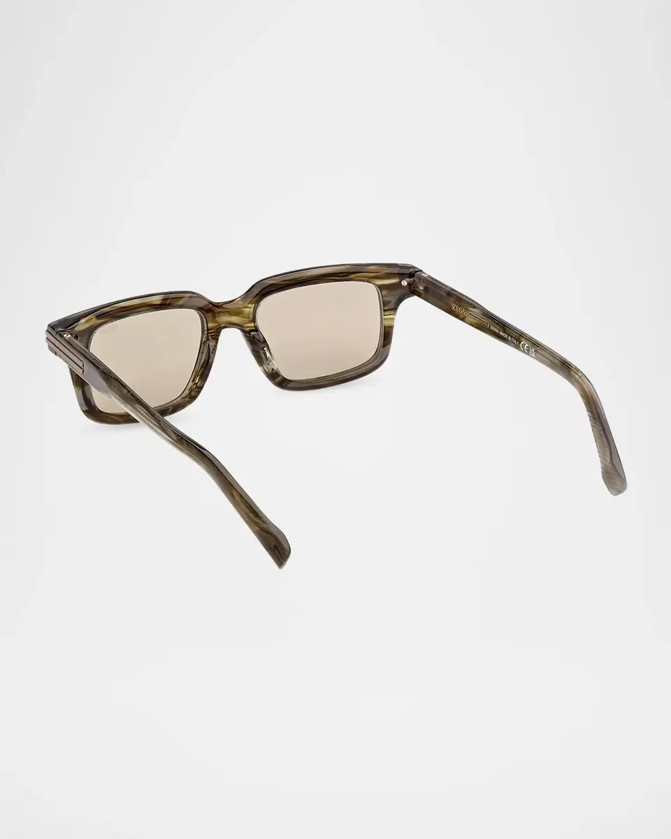 Zegna Men's EZ0312 Acetate Square Sunglasses | Thumbnail 2 Zegna Men's EZ0312 Acetate Square Sunglasses | Thumbnail 2
