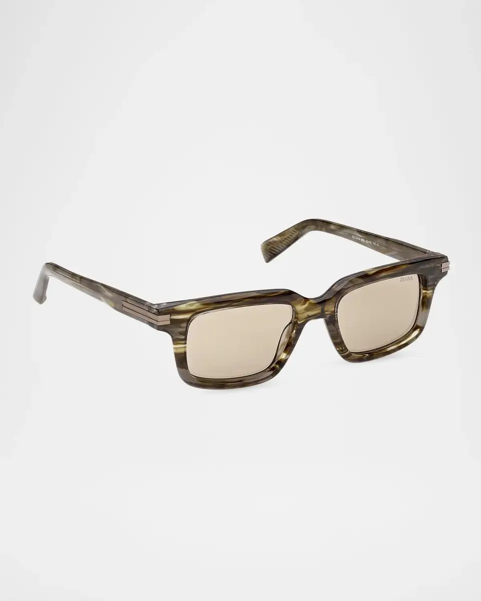 Zegna Men's EZ0312 Acetate Square Sunglasses | Thumbnail 3 Zegna Men's EZ0312 Acetate Square Sunglasses | Thumbnail 3