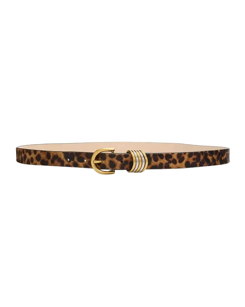 rag & bone Sasha Leopard Calf Hair Belt