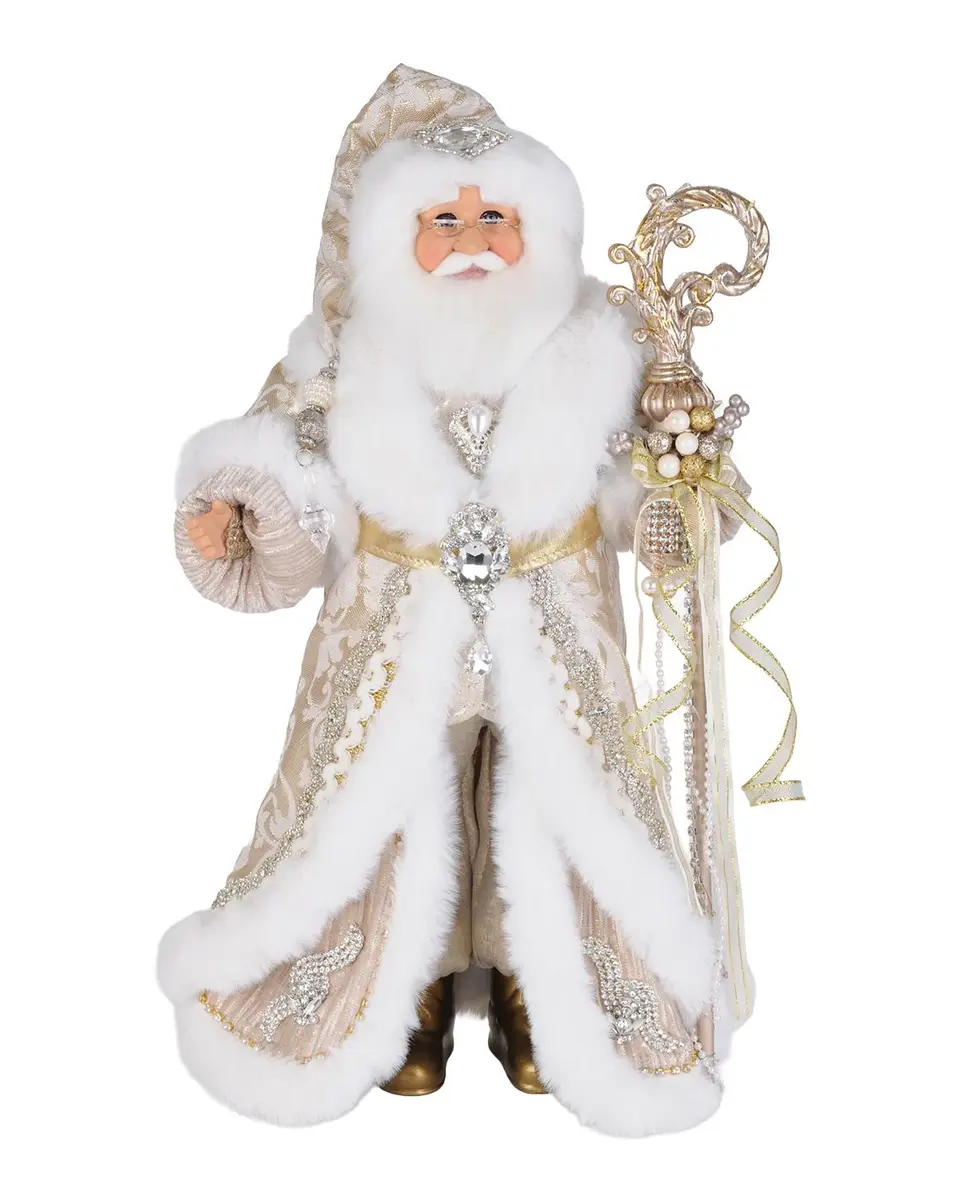 Karen Didion Lighted Gold Royale Santa | Thumbnail 3