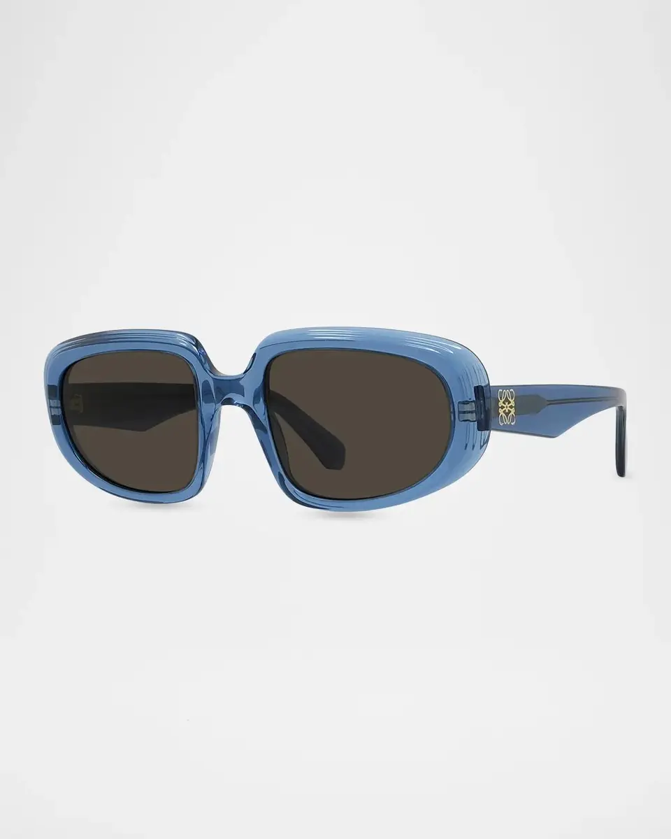 Loewe Men's Anagram Acetate Oval Sunglasses | Thumbnail 3 Loewe Men's Anagram Acetate Oval Sunglasses | Thumbnail 3