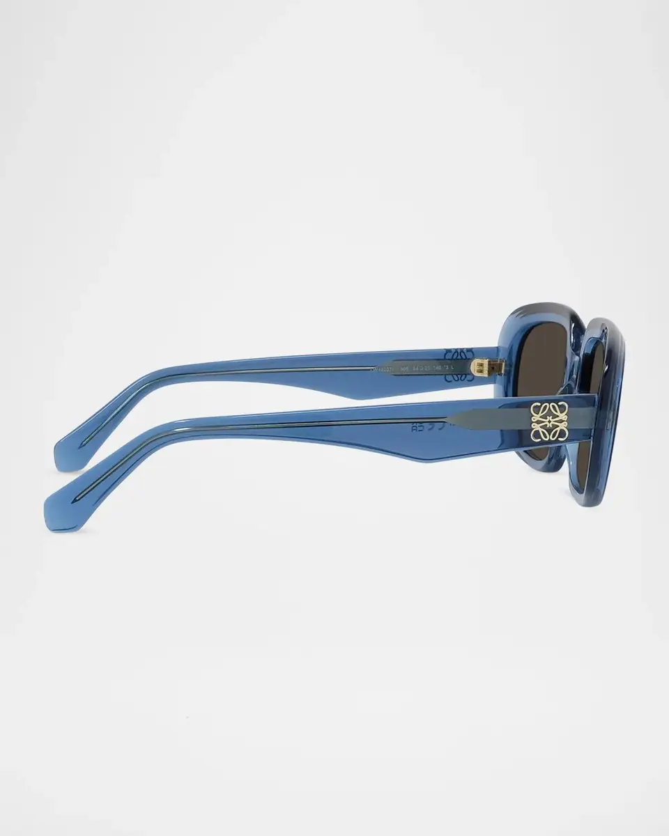 Loewe Men's Anagram Acetate Oval Sunglasses | Thumbnail 4 Loewe Men's Anagram Acetate Oval Sunglasses | Thumbnail 4