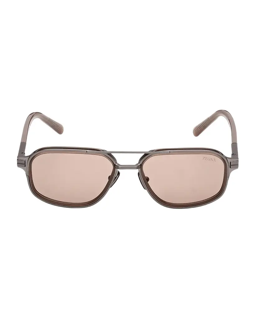 Zegna Men's EZ0320 Metal Navigator Sunglasses