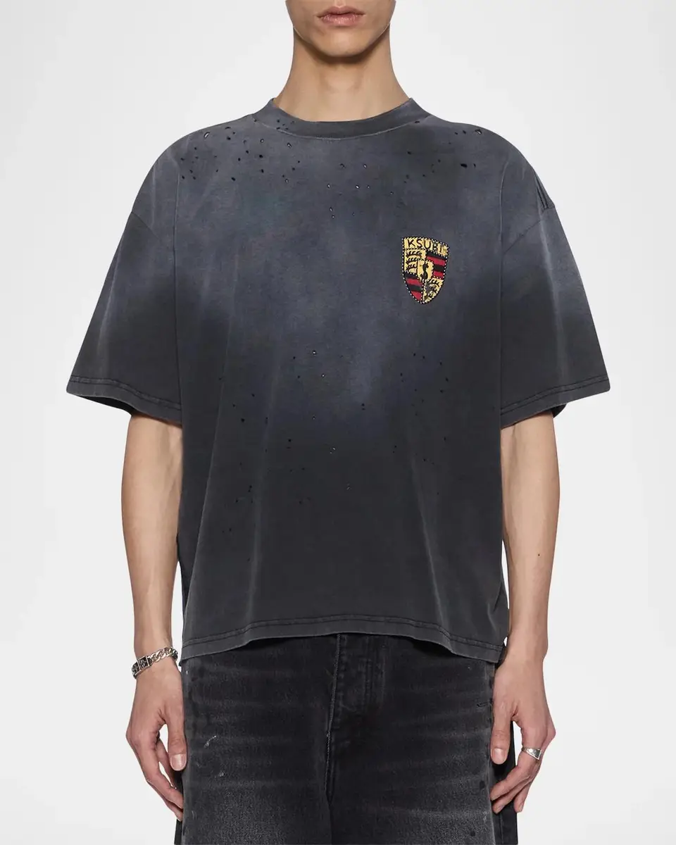 Ksubi Men's Shield Halen Printed Cotton T-Shirt | Thumbnail 4 Ksubi Men's Shield Halen Printed Cotton T-Shirt | Thumbnail 4