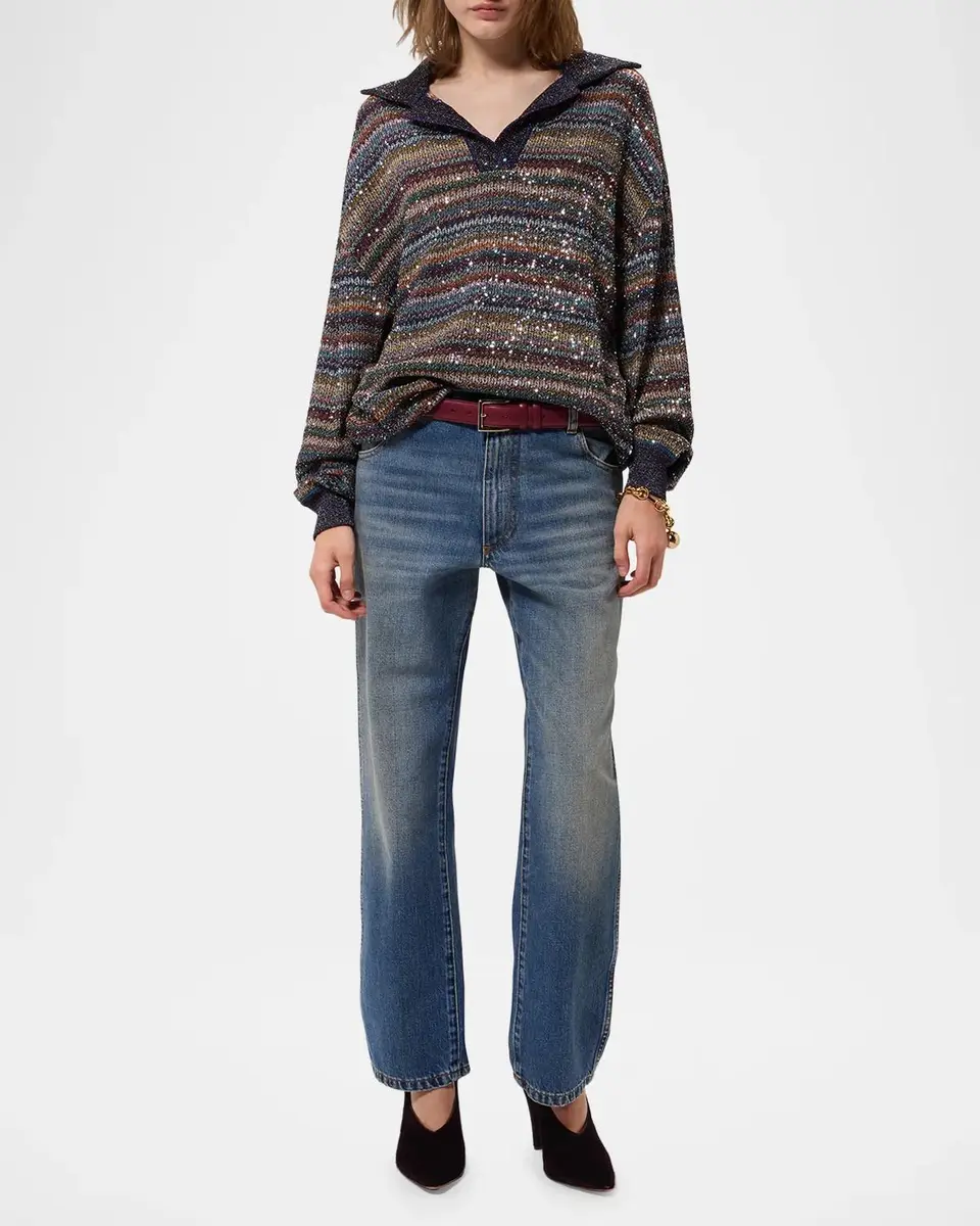 Missoni Viscose Lame Polo Shirt | Thumbnail 2 Missoni Viscose Lame Polo Shirt | Thumbnail 2