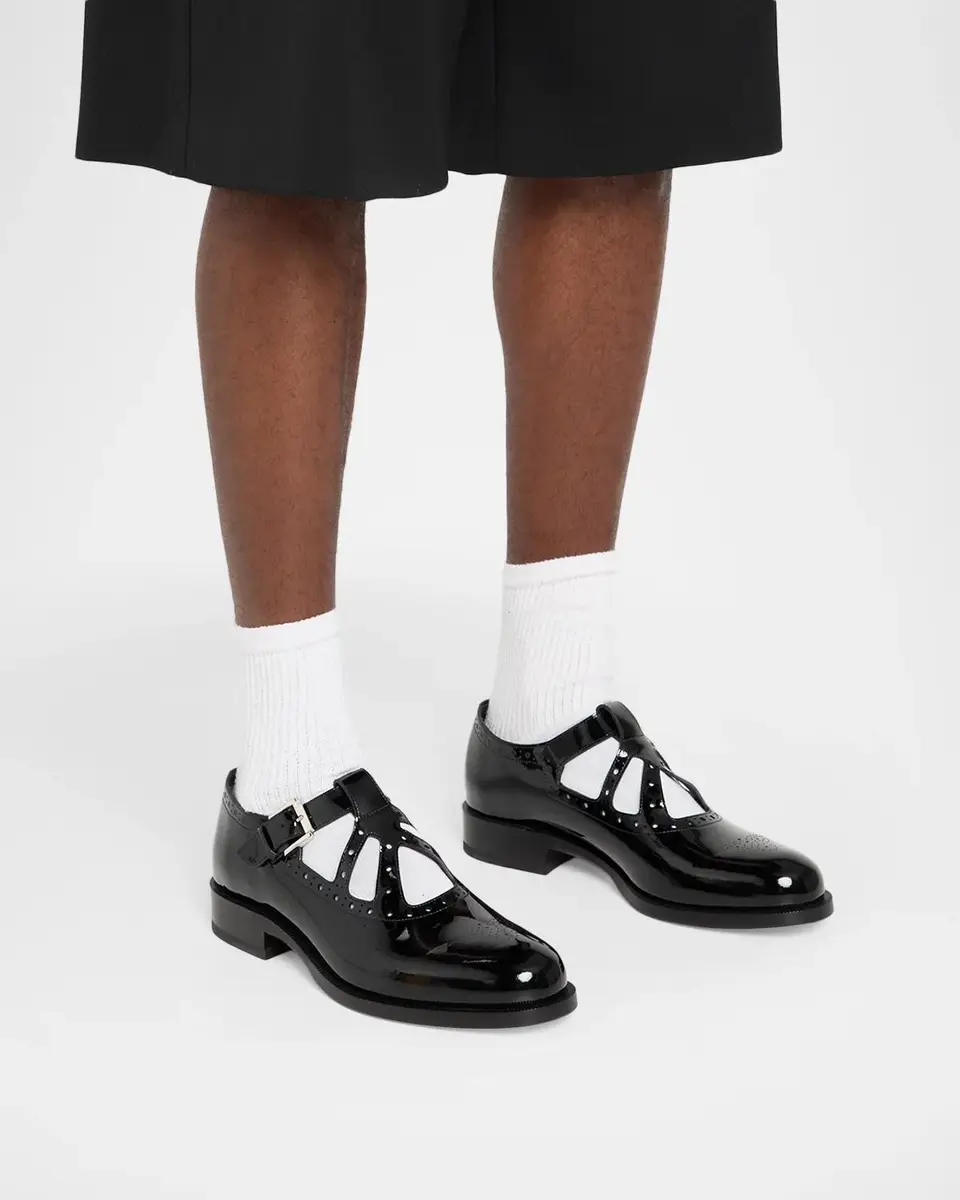 Gucci Men's Double-G Brushed Leather Moc-Toe Loafers | Thumbnail 2
