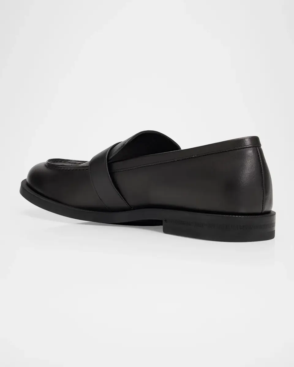 Gucci Men's Double-G Brushed Leather Moc-Toe Loafers | Thumbnail 4