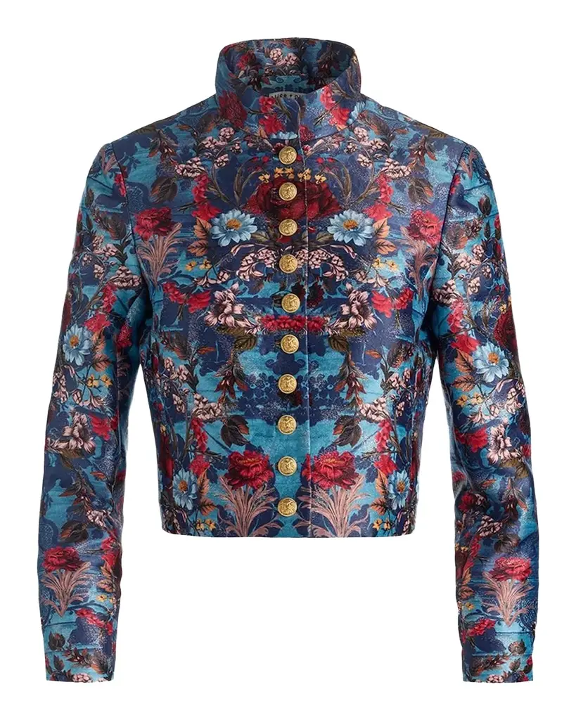 Emerson Floral Jacquard Military Jacket Emerson Floral Jacquard Military Jacket