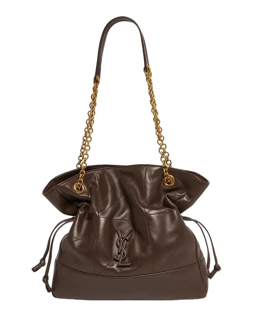 Jamie Logo Leather Shoulder Bag
