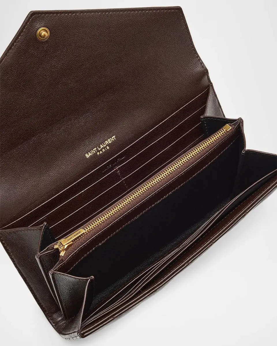 Saint Laurent Cassandre Matelassé Leather Wallet | Thumbnail 4 Saint Laurent Cassandre Matelassé Leather Wallet | Thumbnail 4