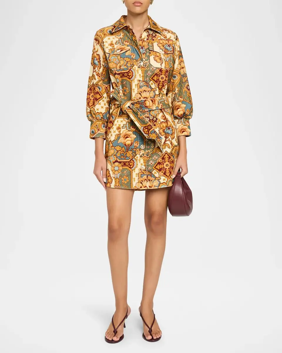 Cara Cara Villena Paisley Mini Shirtdress | Thumbnail 2 Cara Cara Villena Paisley Mini Shirtdress | Thumbnail 2