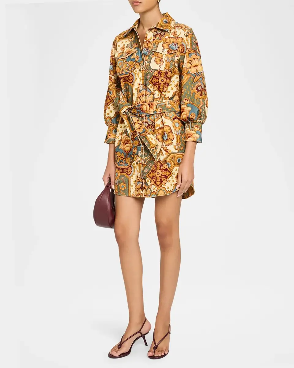 Cara Cara Villena Paisley Mini Shirtdress | Thumbnail 4 Cara Cara Villena Paisley Mini Shirtdress | Thumbnail 4