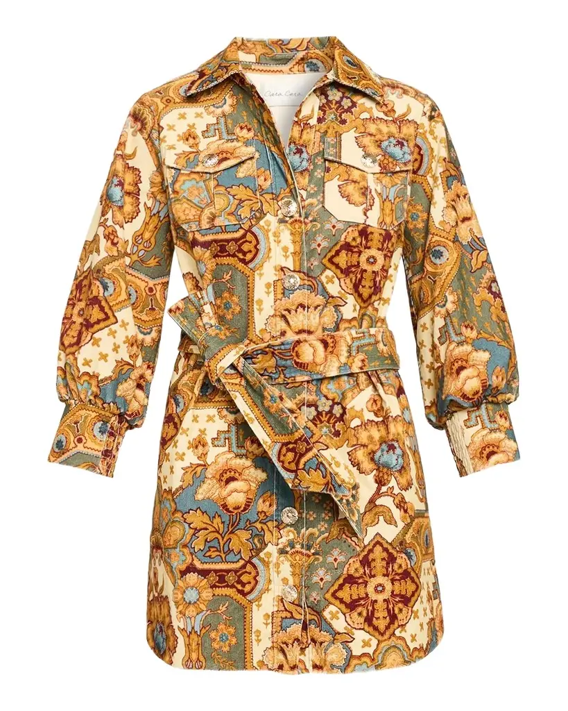Cara Cara Villena Paisley Mini Shirtdress
