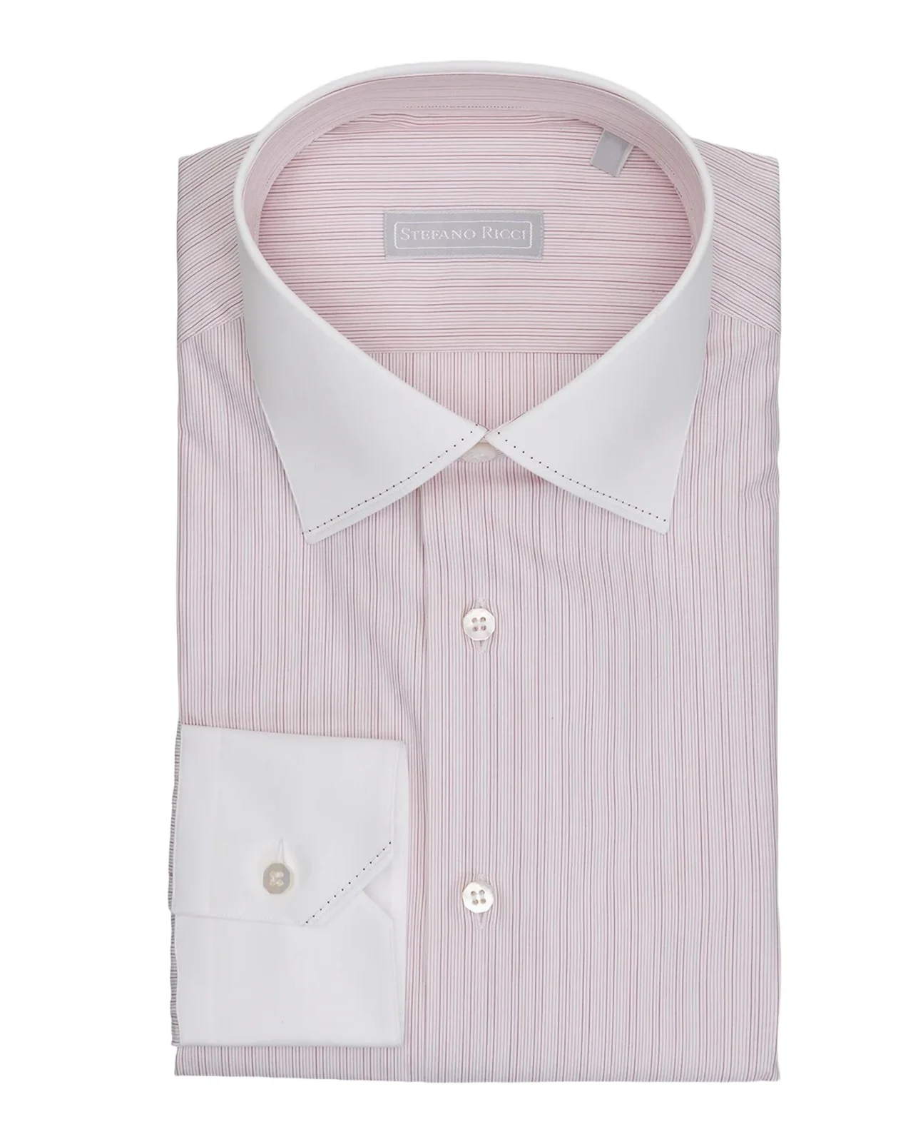 Stefano Ricci Men's Cotton Tonal Double-Stripe Dress Shirt
