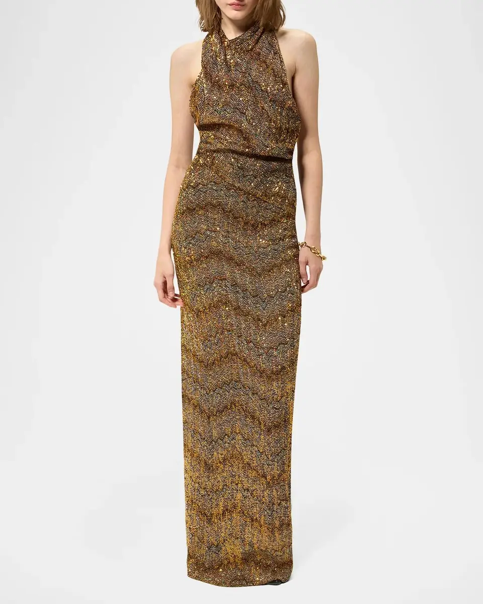 Missoni Cowl-Neck Sleeveless Long Dress | Thumbnail 2