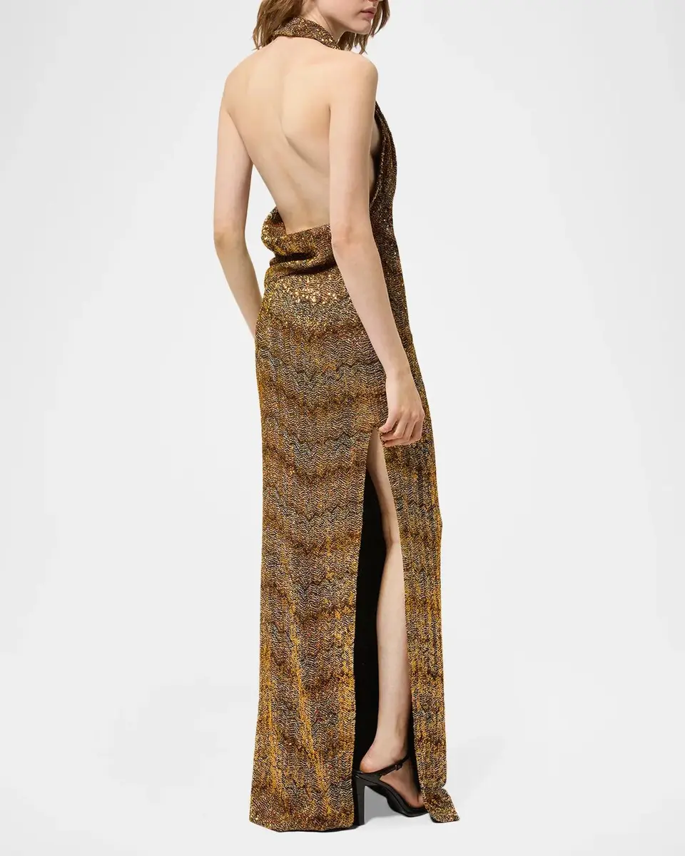 Missoni Cowl-Neck Sleeveless Long Dress | Thumbnail 3