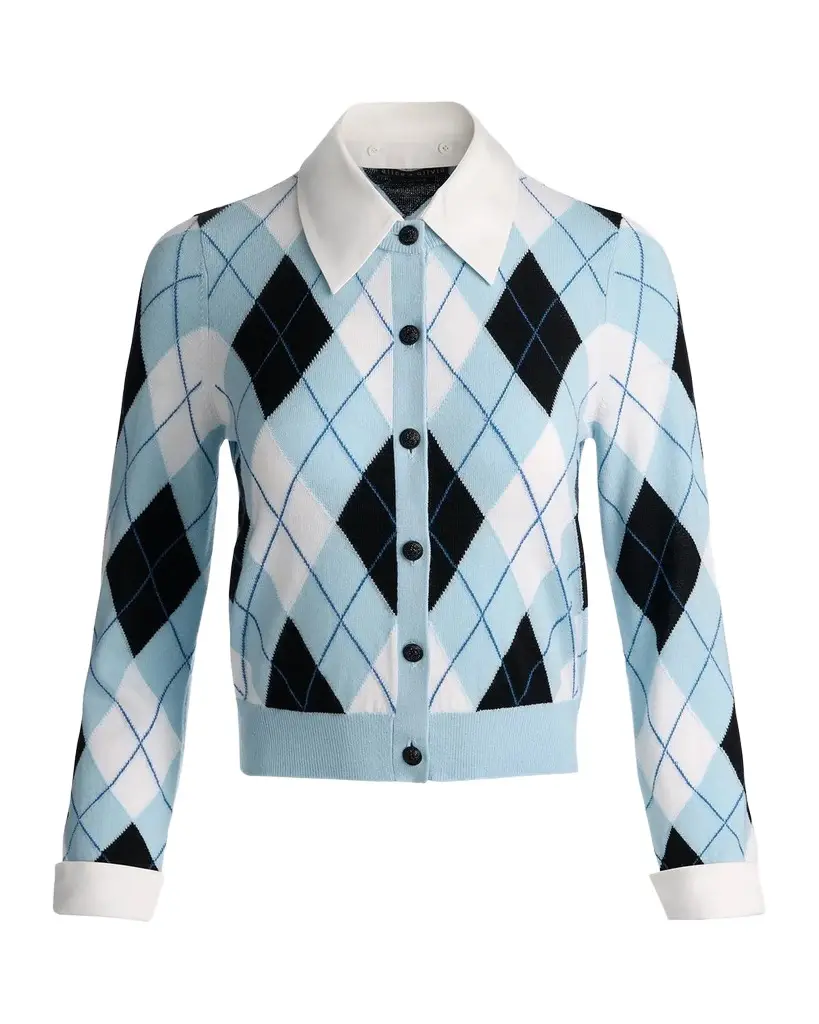 Dollie Argyle Wool-Blend Cardigan Dollie Argyle Wool-Blend Cardigan