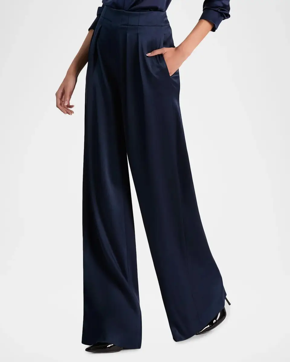 Alice + Olivia Eloise Satin Wide-Leg Pants | Thumbnail 6 Alice + Olivia Eloise Satin Wide-Leg Pants | Thumbnail 6