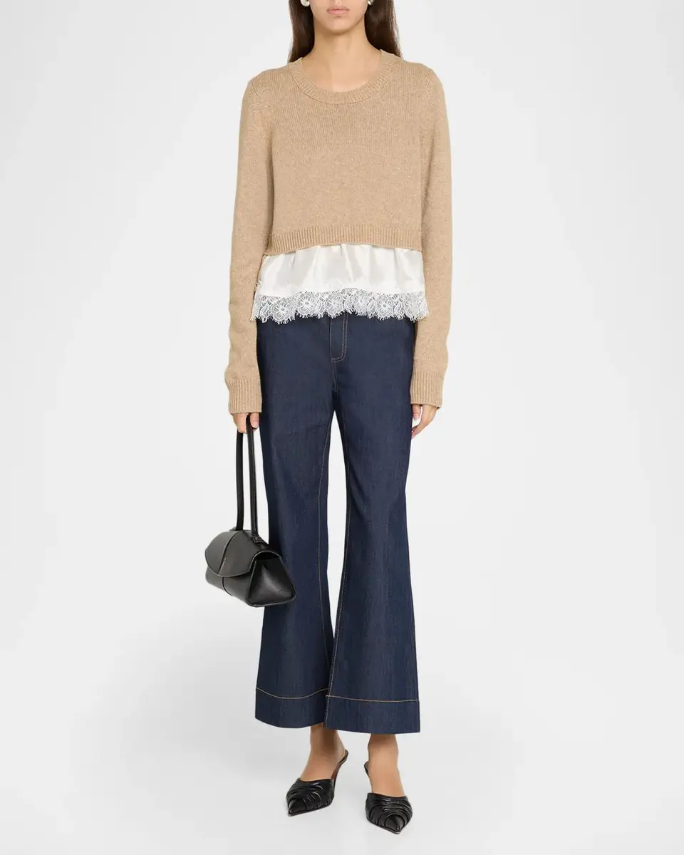 Cinq à Sept Zyla Cashmere Blend Layered Sweater | Thumbnail 2 Cinq à Sept Zyla Cashmere Blend Layered Sweater | Thumbnail 2