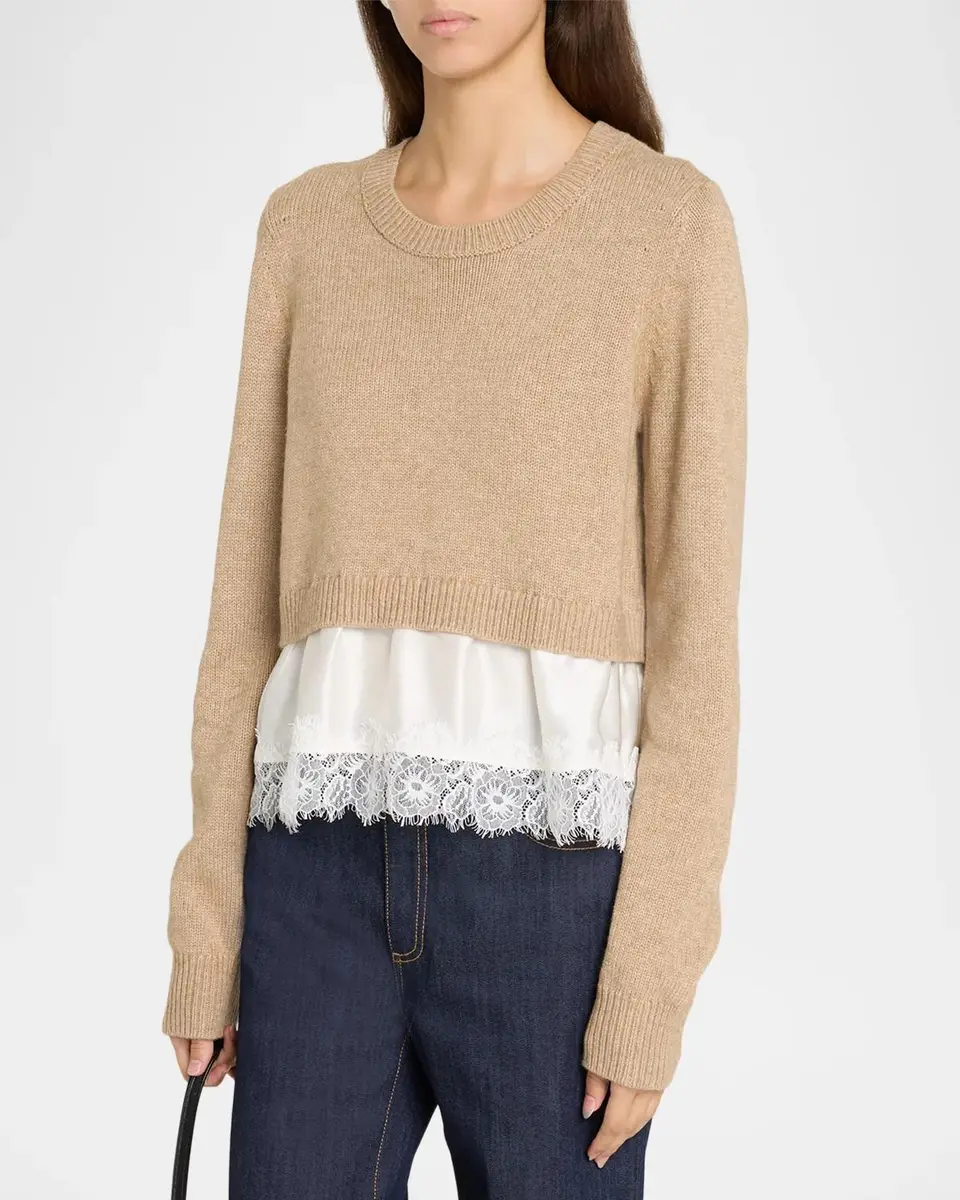 Cinq à Sept Zyla Cashmere Blend Layered Sweater | Thumbnail 4 Cinq à Sept Zyla Cashmere Blend Layered Sweater | Thumbnail 4