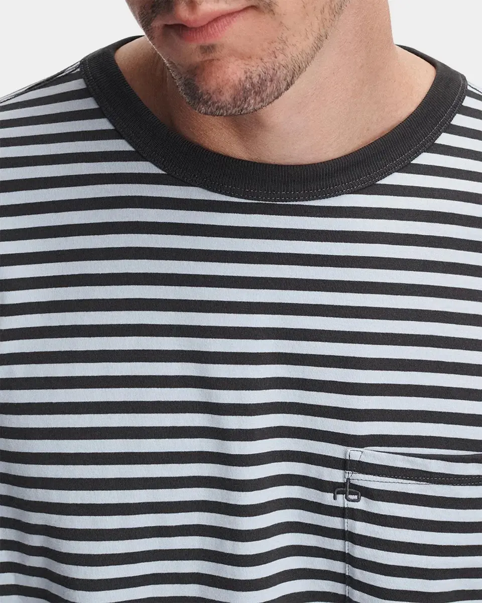 rag & bone Men's Striped Cotton Boxy T-Shirt | Thumbnail 5 rag & bone Men's Striped Cotton Boxy T-Shirt | Thumbnail 5