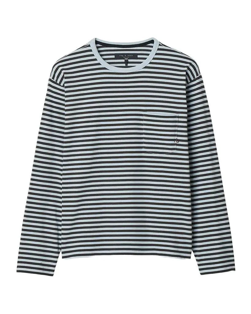 rag & bone Men's Striped Cotton Boxy T-Shirt