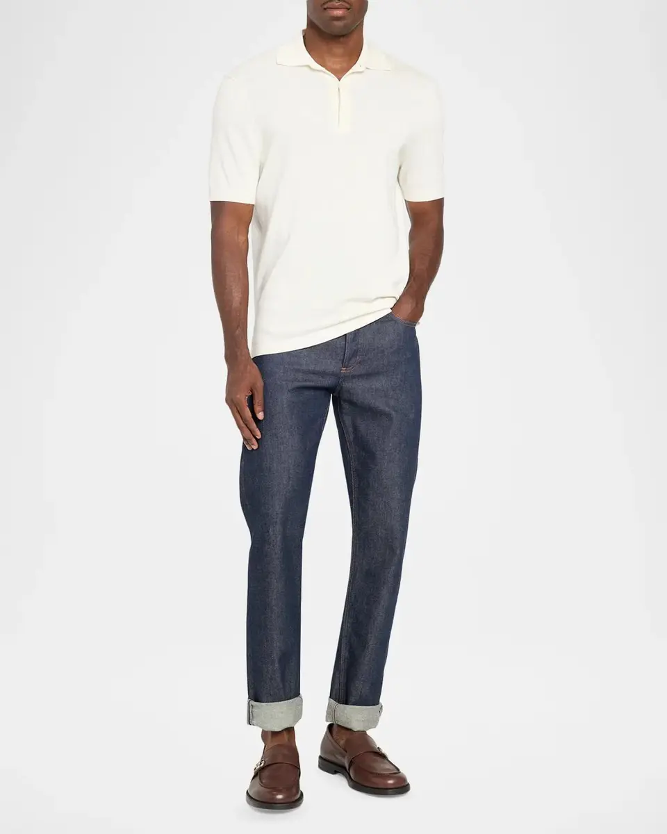 Gucci Men's Double-G Brushed Leather Moc-Toe Loafers | Thumbnail 3
