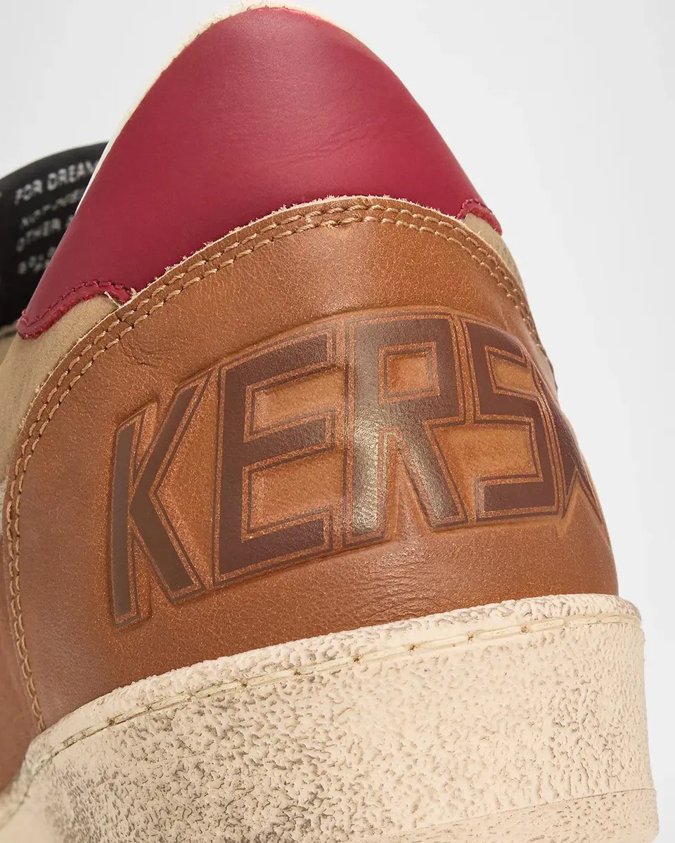 Golden Goose Men's Ballstar Suede-Star Leather Sneakers | Thumbnail 4 Golden Goose Men's Ballstar Suede-Star Leather Sneakers | Thumbnail 4