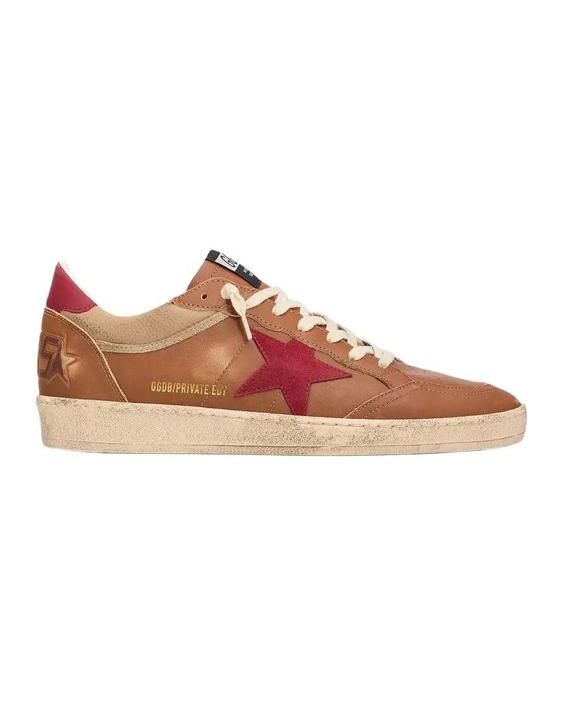 Golden Goose Men's Ballstar Suede-Star Leather Sneakers