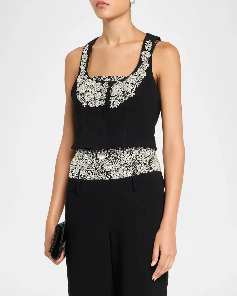 Cinq à Sept Aliana Embellished Cropped Vest | Thumbnail 4 Cinq à Sept Aliana Embellished Cropped Vest | Thumbnail 4